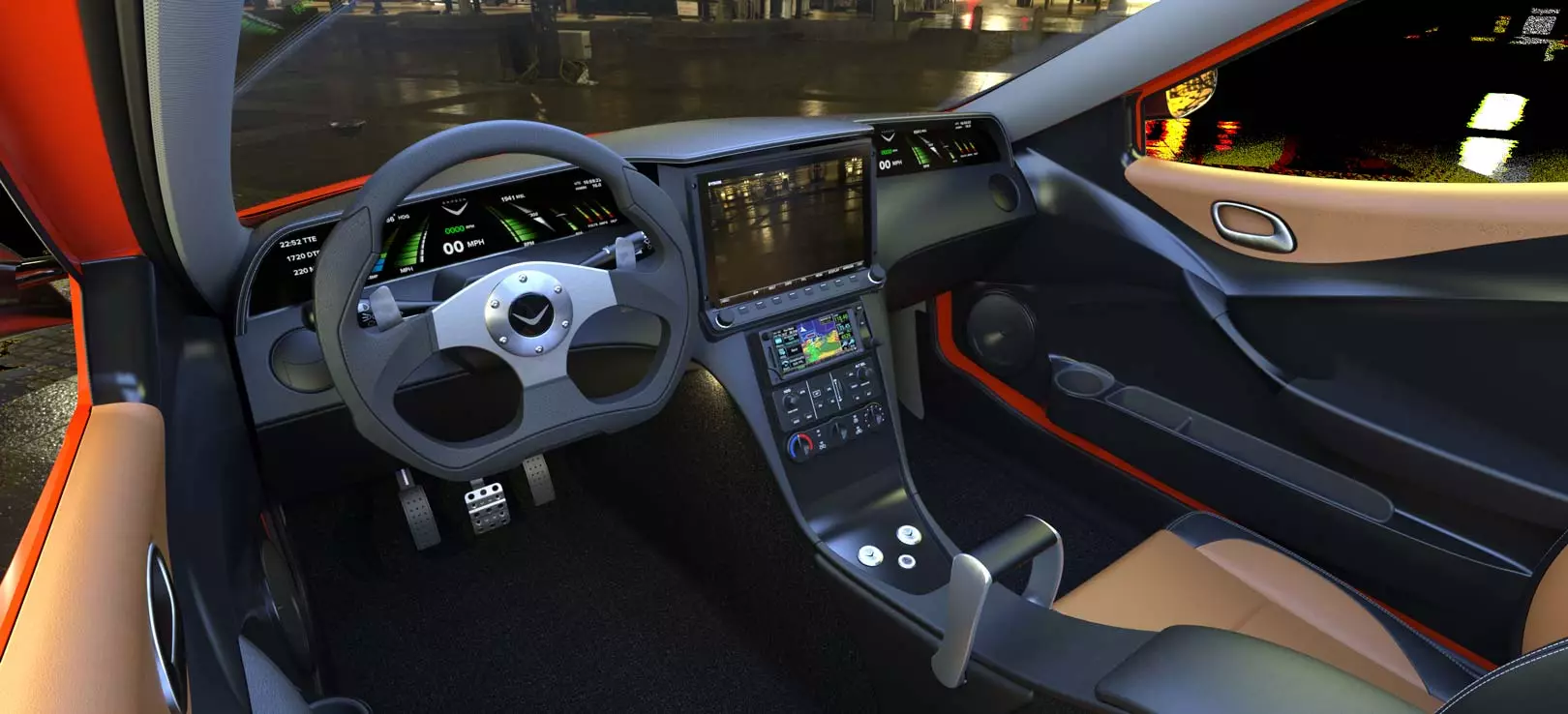 The planned interior of the Switchblade – a pilot's license will be required to fly it