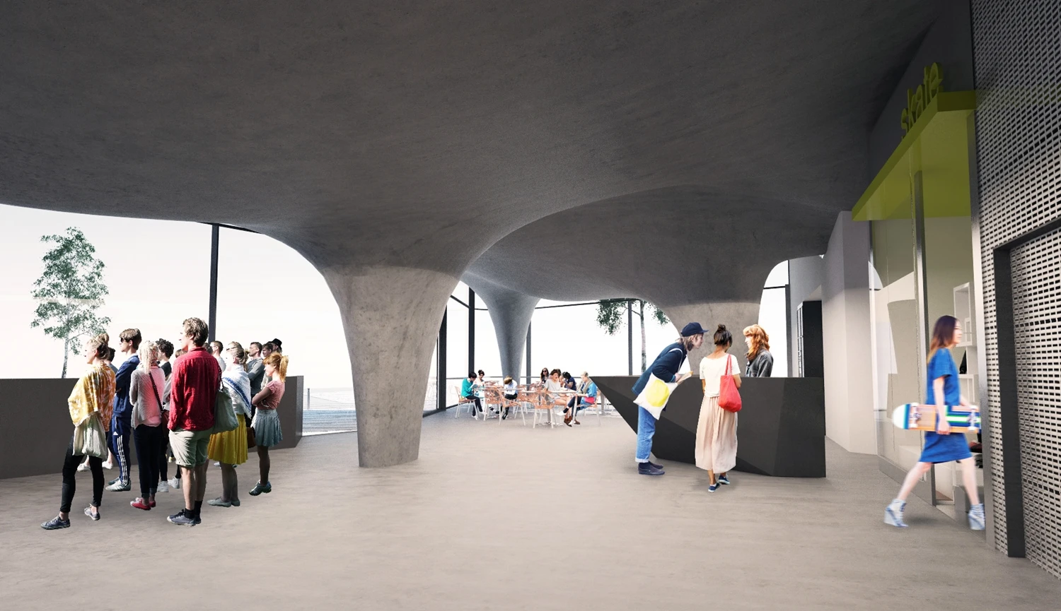 The planned multi-story skatepark is thought to be the first of its kind anywhere in the world