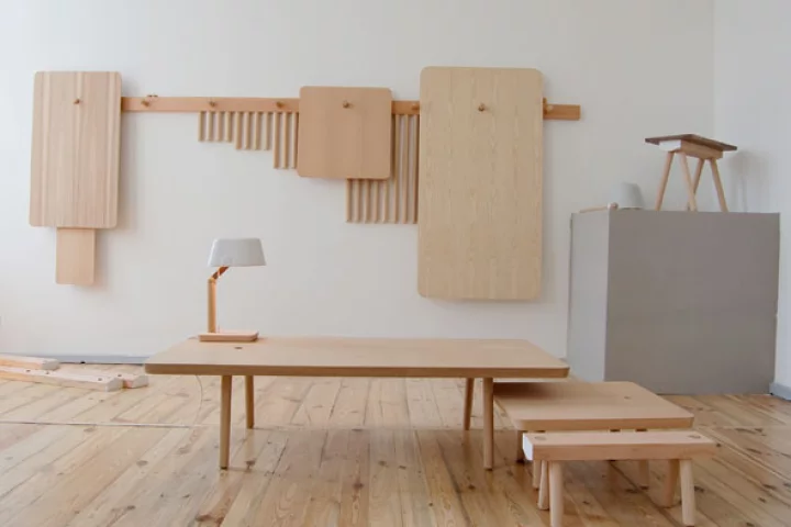 With some Wood Peg furniture built, the other components hang on the wall
