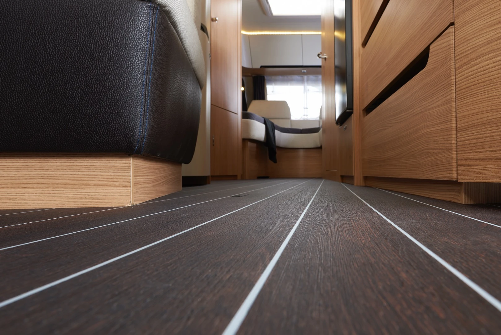 The yacht deck is gone, but the Eurostar does keep the yacht-inspired flooring