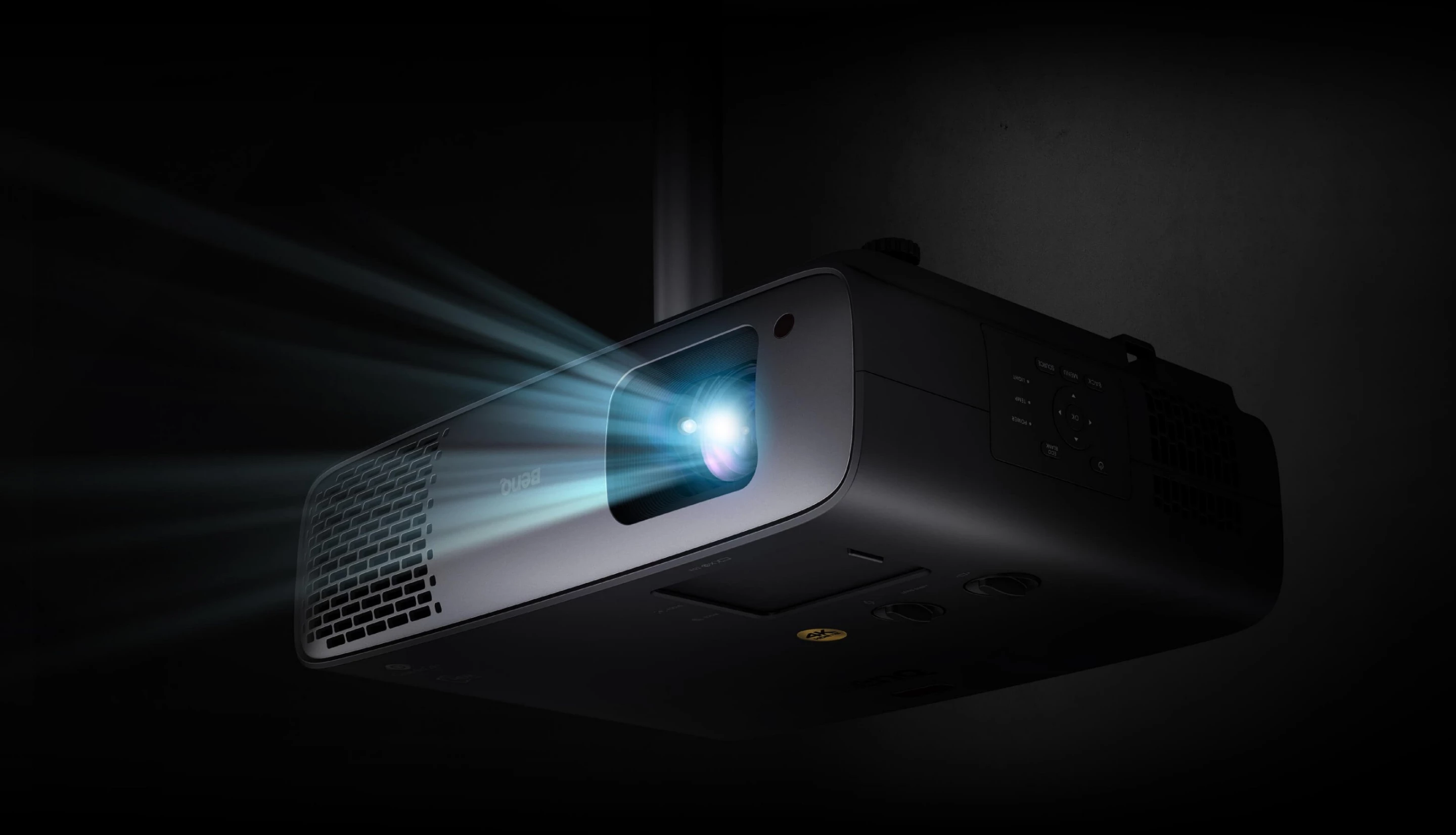 The BenQ W4100i's 4LED light source puts out 3,200 lumens