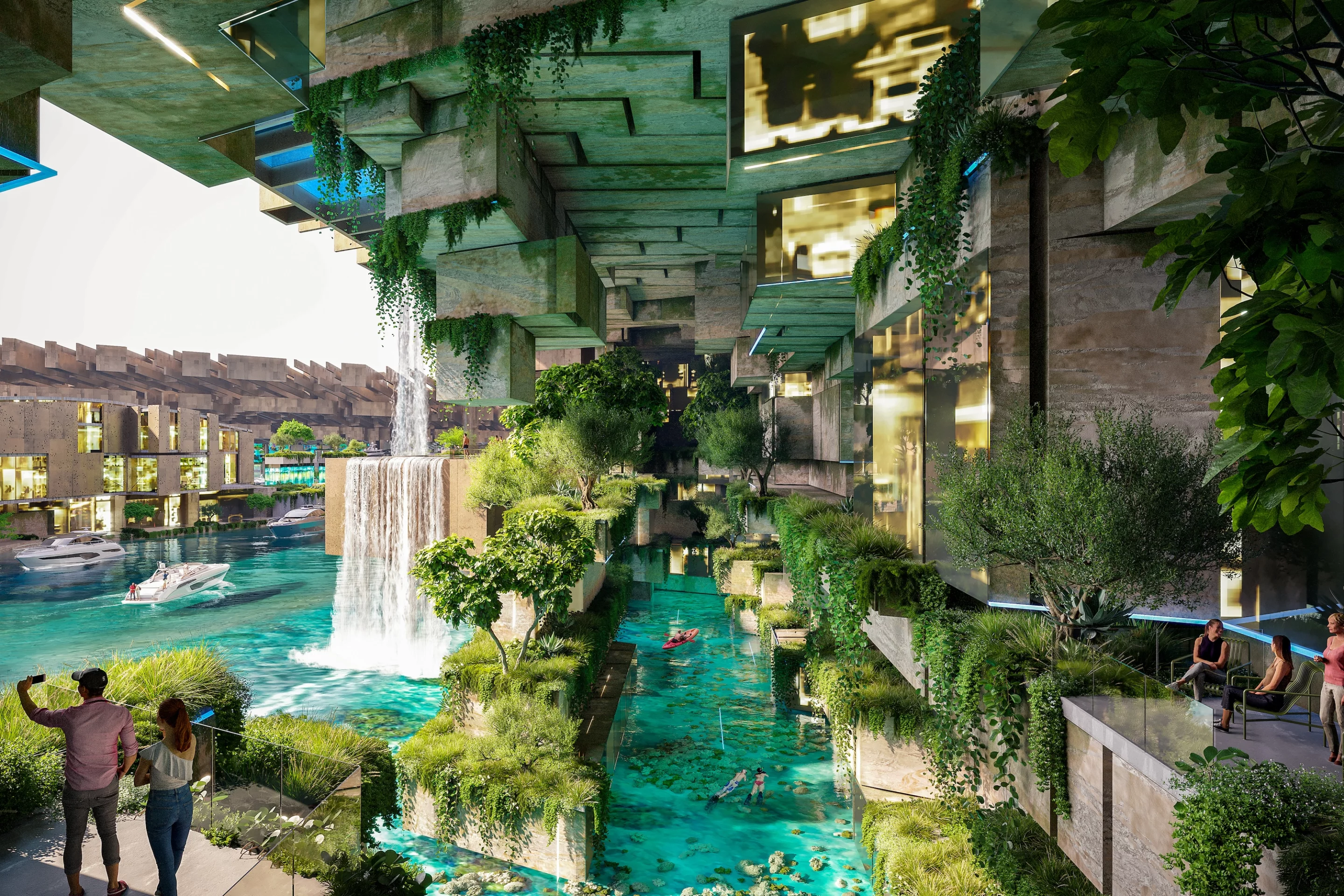 Jaumur's concrete architecture will be broken up by greenery