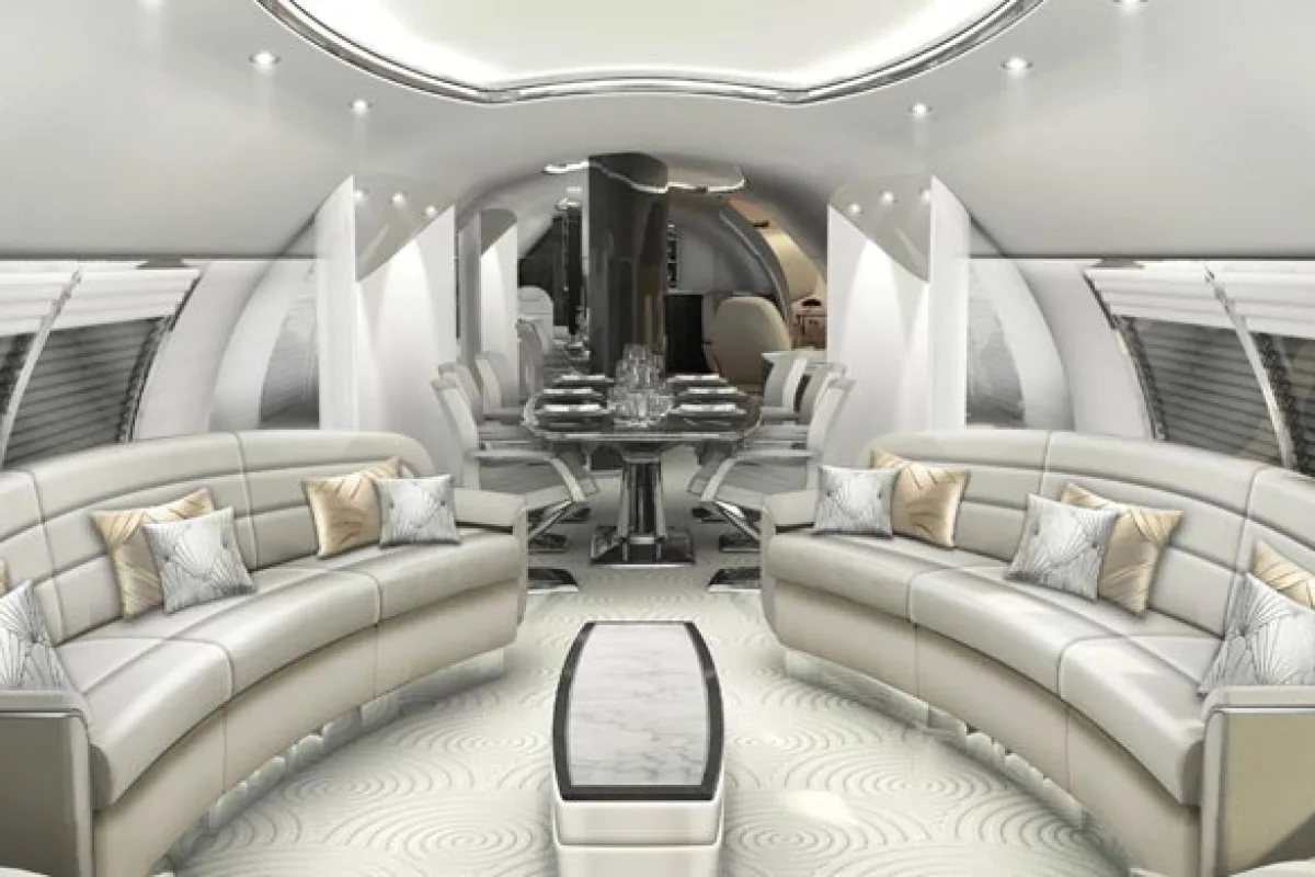 BAE Systems and Design Q have been working on some luxury concept plane interiors in the Avro Business Jet Explorer range (Credit: Design Q)