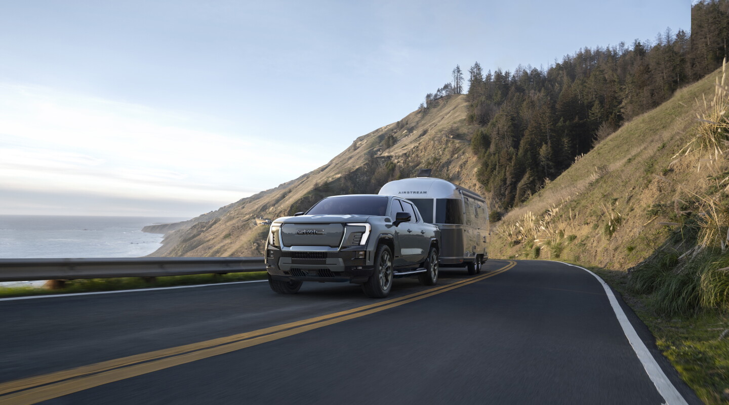 The GMC Sierra EV Denali Edition 1 offers 9,500 lb of towing and trailering-capable Super Cruise automated driving tech