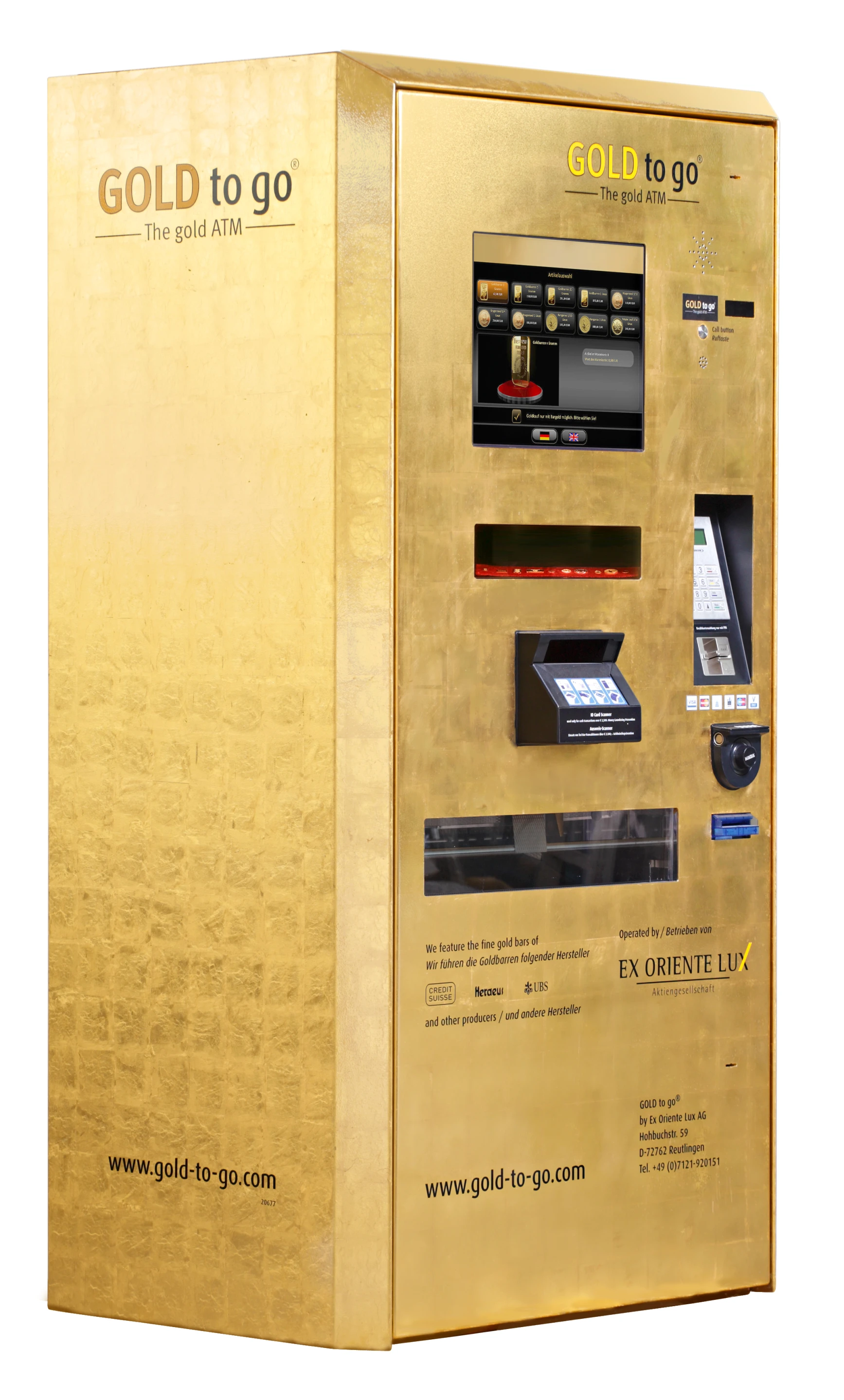 The Gold-to-go gold-dispensing vending machine