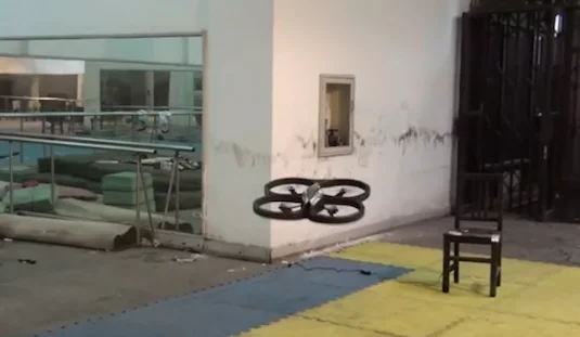 The mind-controlled drone shows a remarkable level of stability and maneuverability