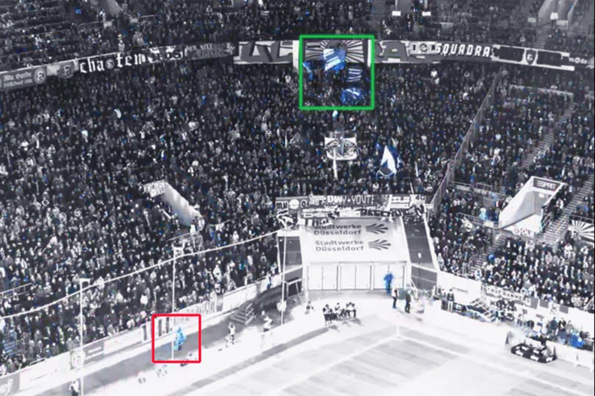 The Smart Eyes system surveys the stands at a soccer match