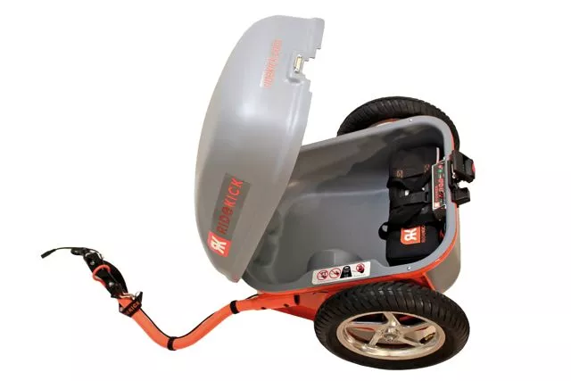 The Ridekick can hold 11 US gallons (42 liters) of cargo