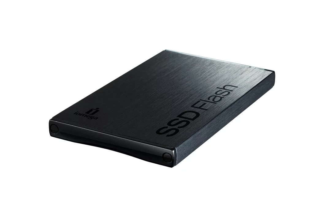 Iomega's new external Solid State Drive is said to have a data read speed of up to 265MB/s and a write speed of up to 215MB/s