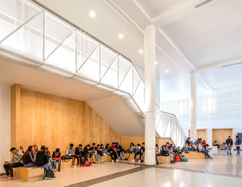 The Southeast Raleigh Magnet High School Great Hall Renovation was recognized in Category 1 and had a construction budget of under $150,000
