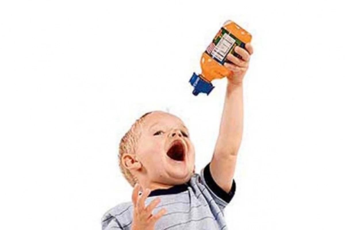 Spill-proof cap transforms an adult-size drink bottle into a kid's sippy cup