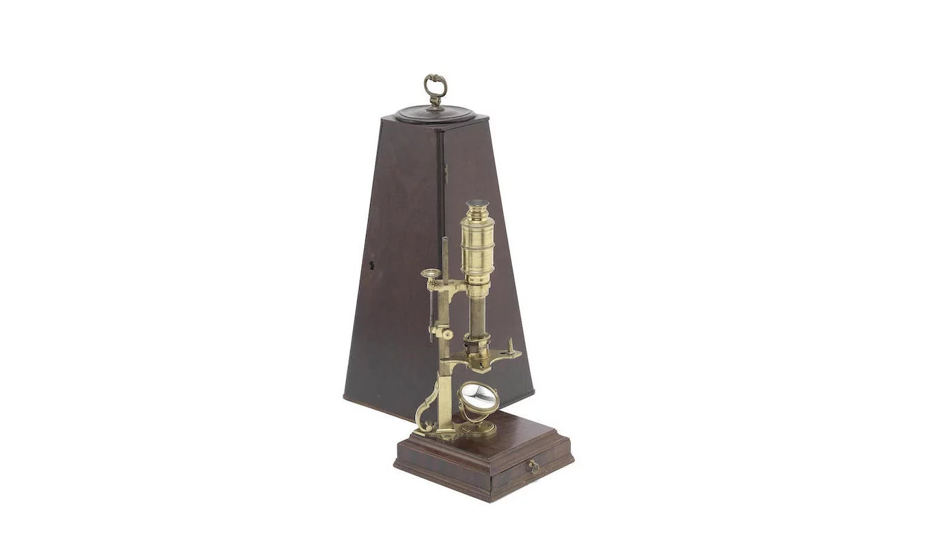 A George Adams senior Cuff-Type compound microscope, English, 1756-1760