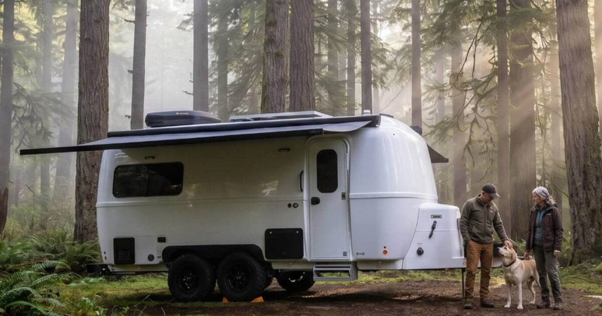 Stunningly curvaceous capsule camper stoutens up for off-grid travel