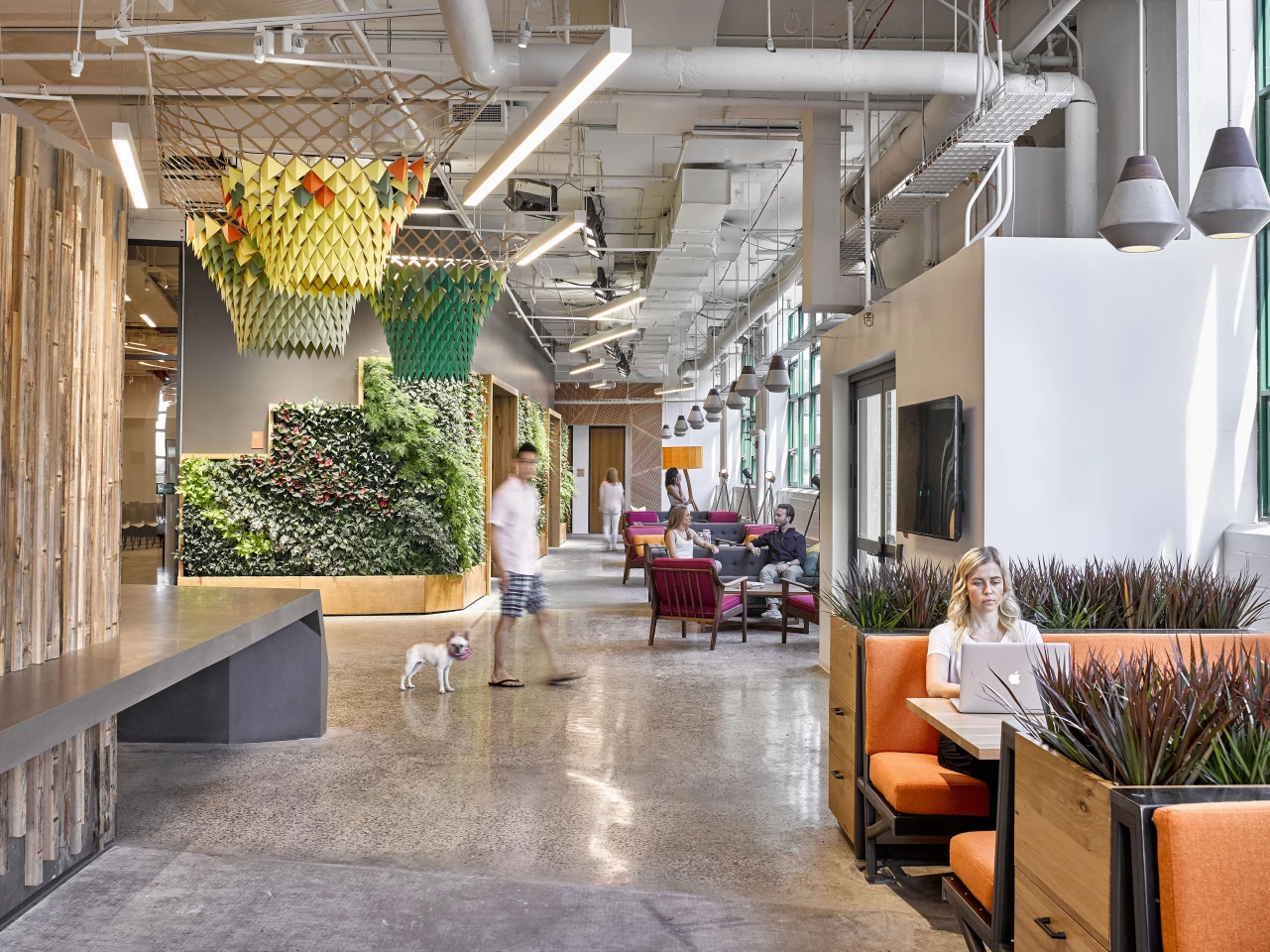 Etsy's new headquarters is located in Brooklyn, New York City, and was designed by Gensler