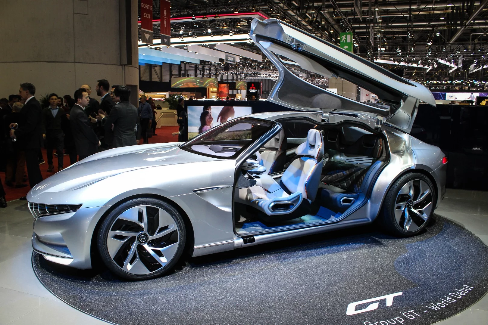 The Pininfarina HK GT looks absolutely ludicrous with the doors open