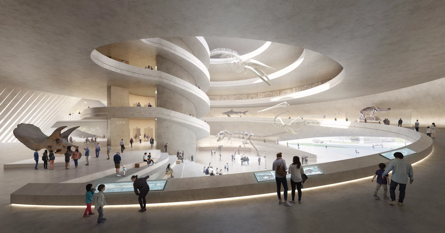 "This building captures the unique atmosphere of a riverfront site and finds the timeless property of water as a concept," says Pritzker Prize-winning Yvonne Farrell of Grafton Architects, a judge on the architecture competition that selected the Delta proposal. "The connection between function, site, concept, structure, material and space is very clear"