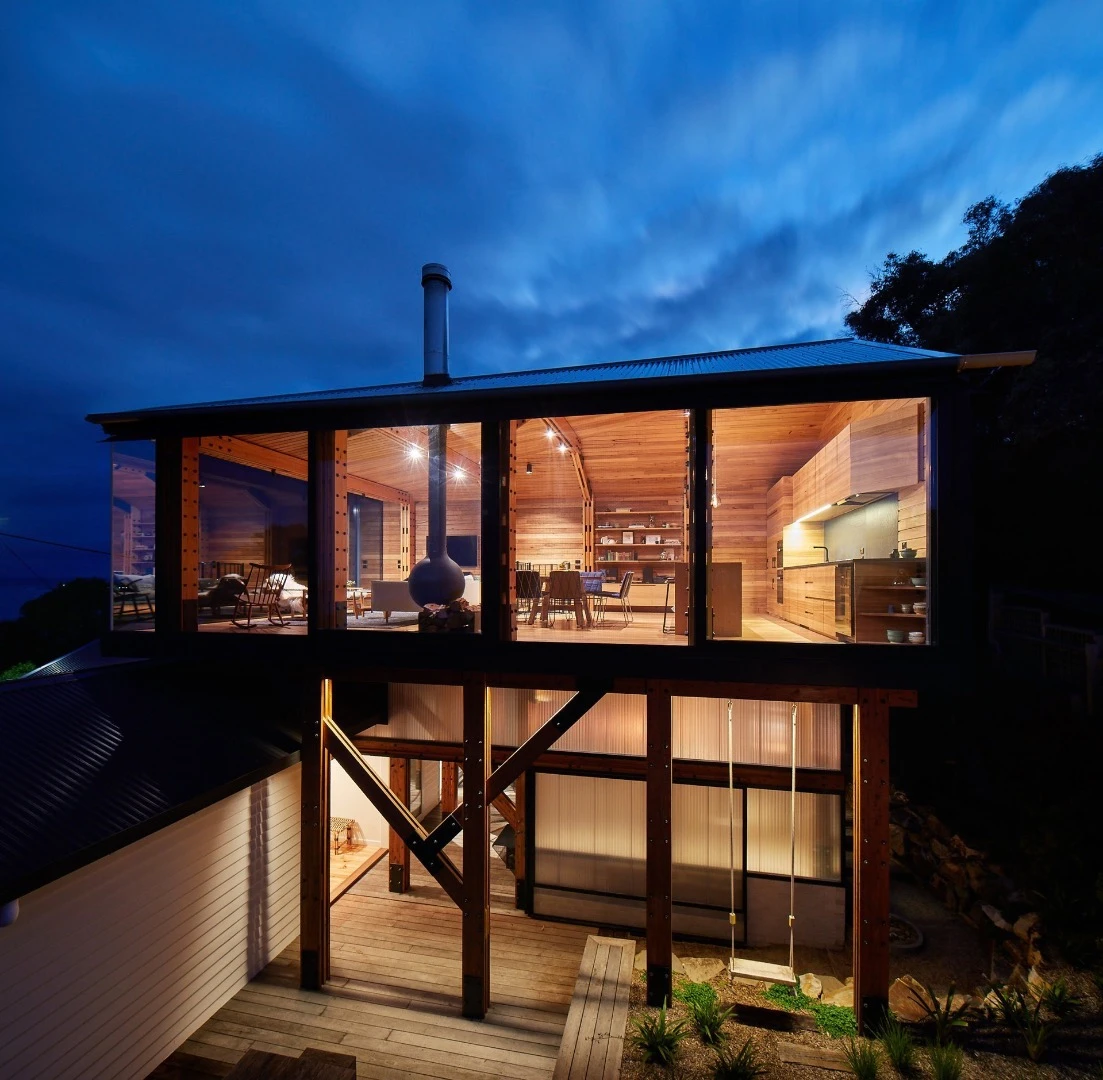Australia's Austin Maynard Architects always manages to put its own spin on a project, which is the case with this renovation and extension of a beach shack