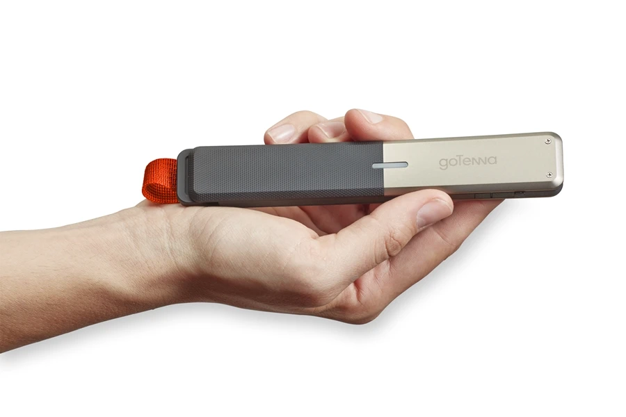 The goTenna provides connectivity for sending text messages when mobile networks are unavailable