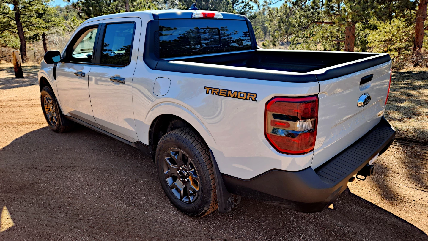 The tuned suspension and tires on the 2023 Ford Maverick Tremor add about 1.1 inches of ground clearance