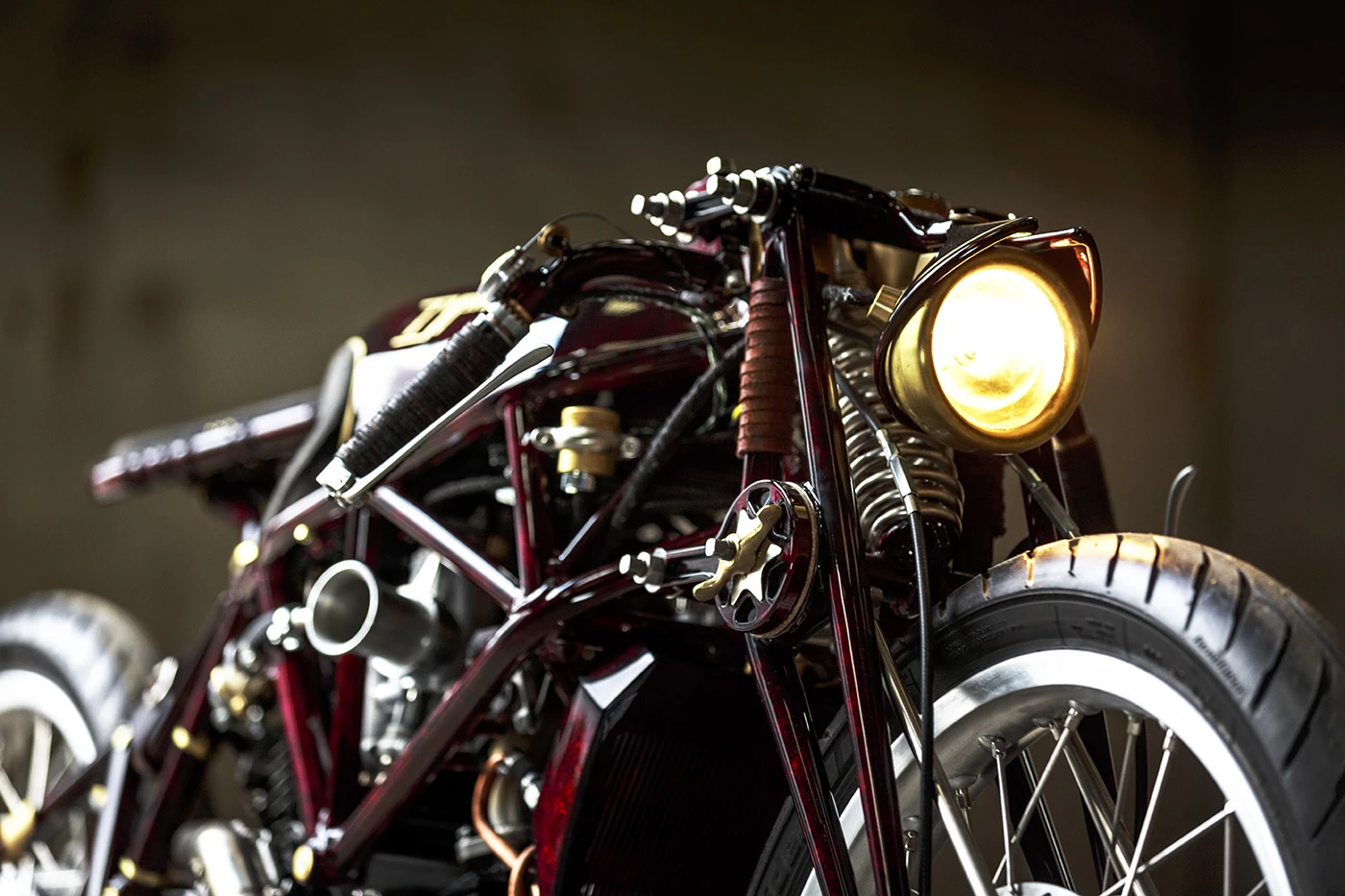 OEM Typhoon: girder fork features adjustable friction damping