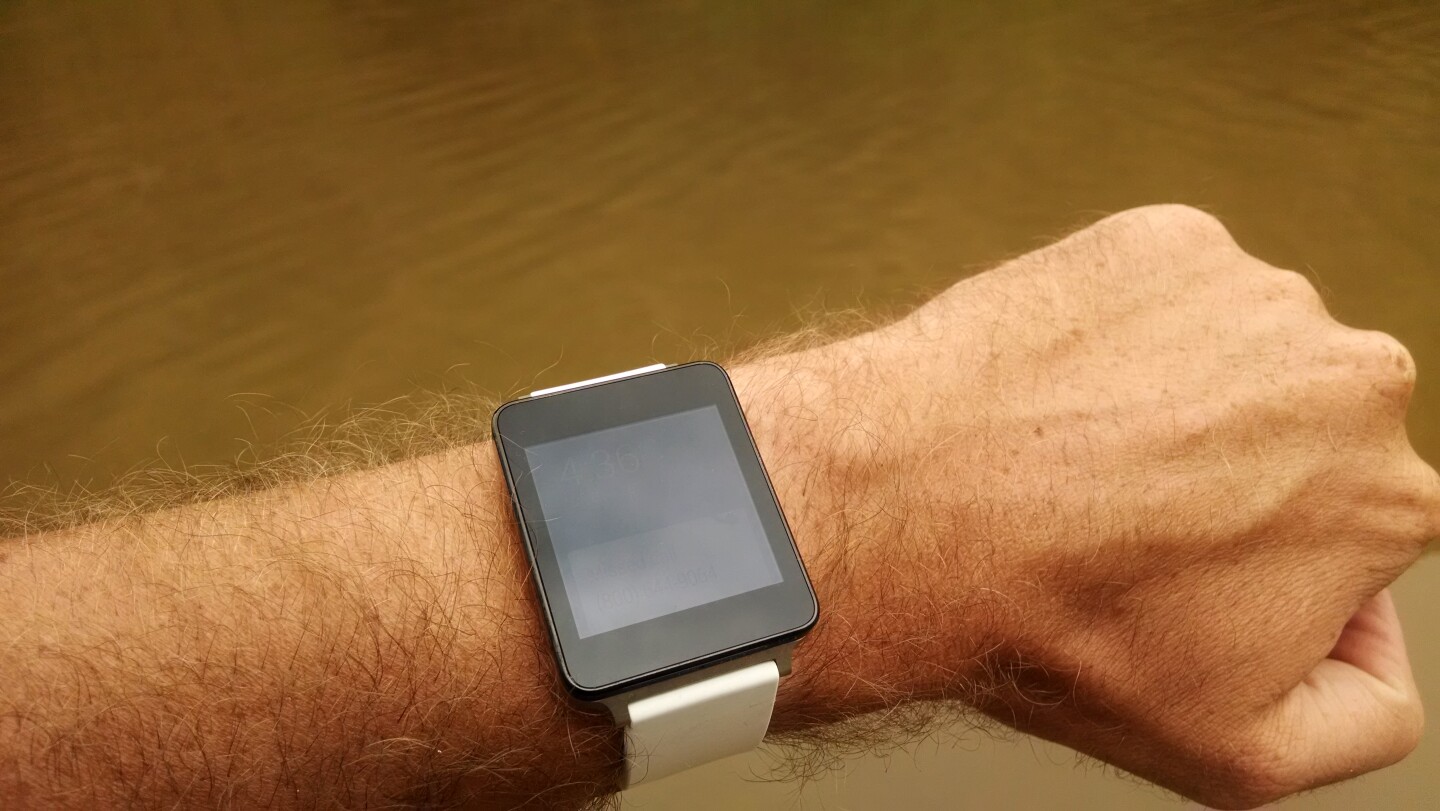 The G Watch takes up lots of wrist real estate