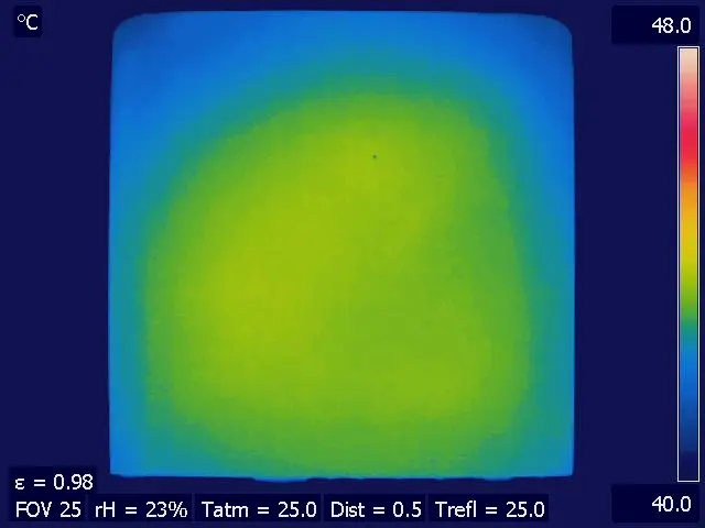 The fit-PC3 has undergone a complete thermal redesign that eliminates hotspots - this thermal image was taken during full-HD playback with system power consumption of 12W