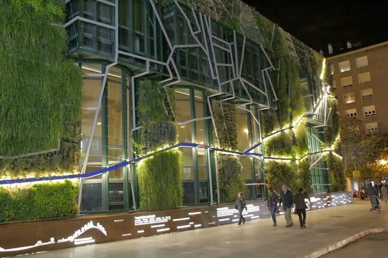 Parts of the frame are back-lit at night