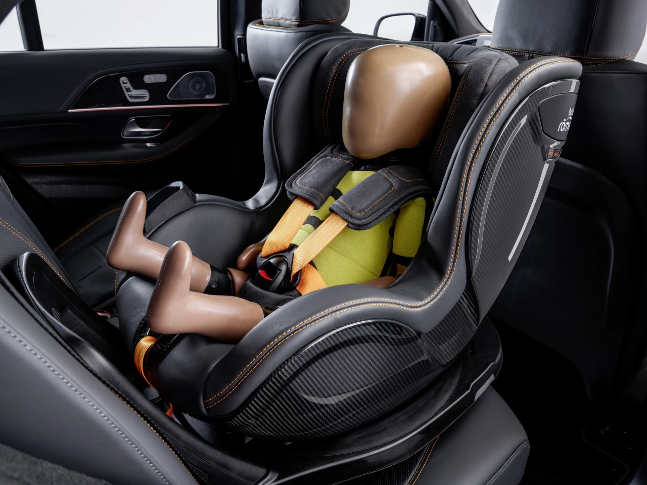 The ESF's baby seat includes pre-crash features, as well as biometric readings, a baby camera and the facility to easily swivel it to help parents get kids in and out quickly