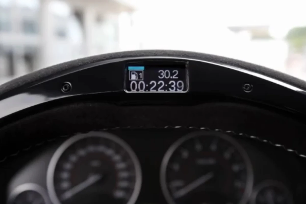 The BMW M Performance steering wheel in ECO mode