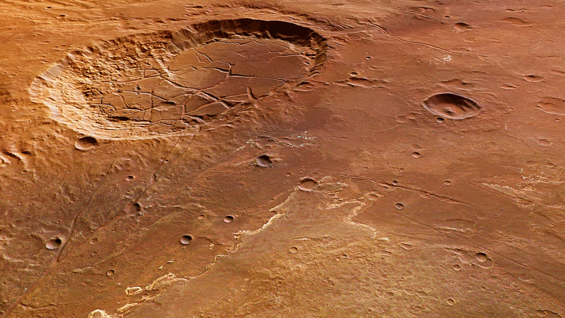 Ladon Basin perspective view (Credit: ESA/DLR/FU Berlin (G. Neukum), CC BY-SA 3.0 IGO)