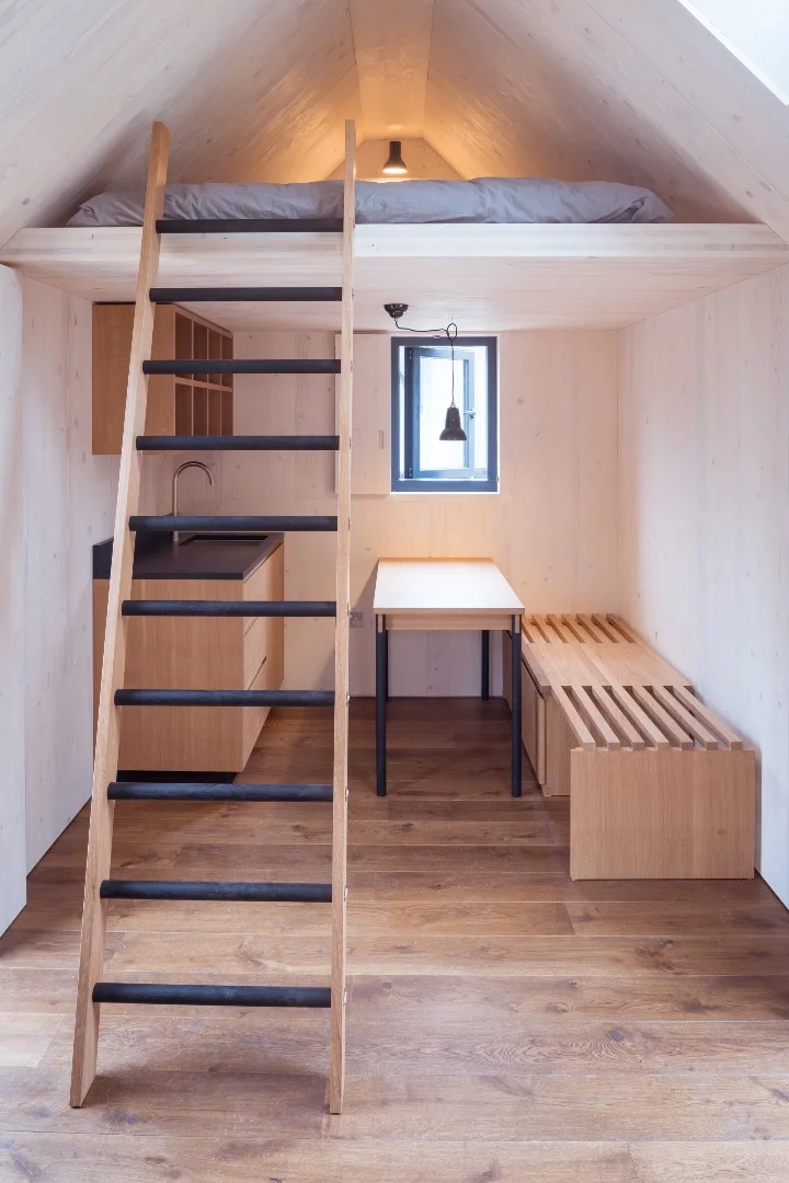 The Artist Bothy has a total floorspace of 12.25 sq m (131 sq ft)