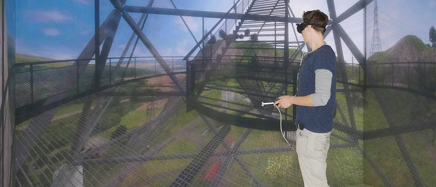 Even though the subject knows it is fake, exposure to great heights in a virtual reality headset still triggers an anxiety response in sufferers