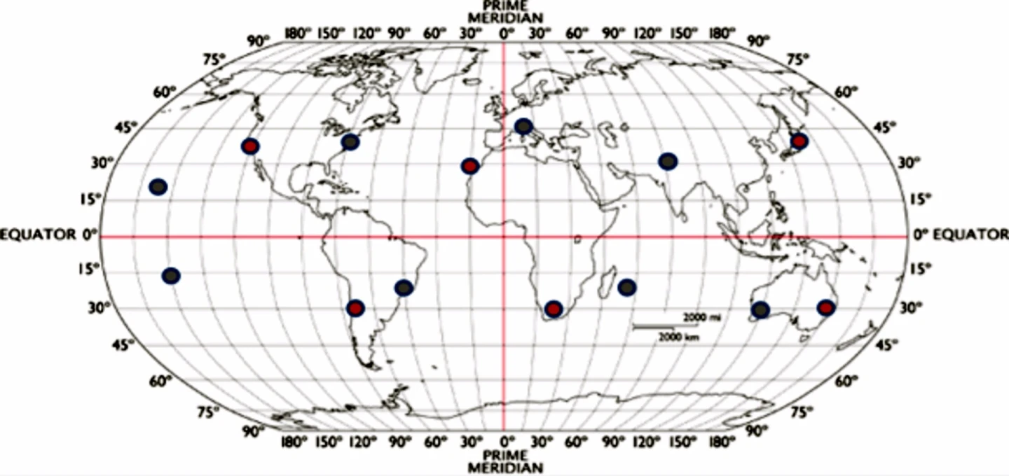 Possible Laser SETI observatory locations