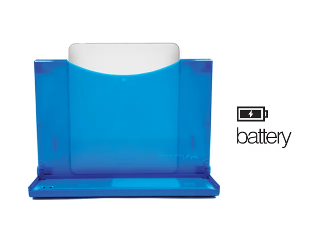The DOCKr 2 comes with a battery for keeping the iPad charged
