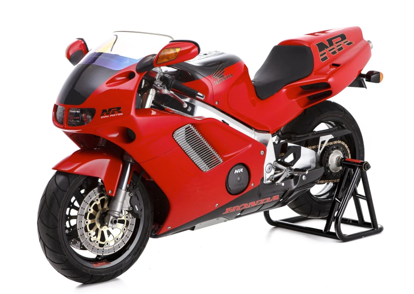 The tiny Monkey Bike just surpassed this 1992 Honda RC45 NR750 that fetched $92,952 (GBP£57,500) at a Bonhams Staffordshire auction in October, 2013