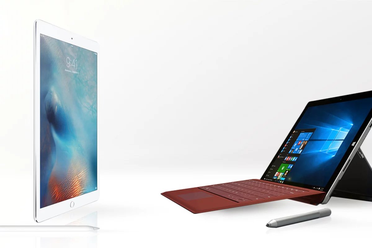Gizmag compares the features and specs of Apple's new iPad Pro (left) and the Microsoft Surface Pro 3
