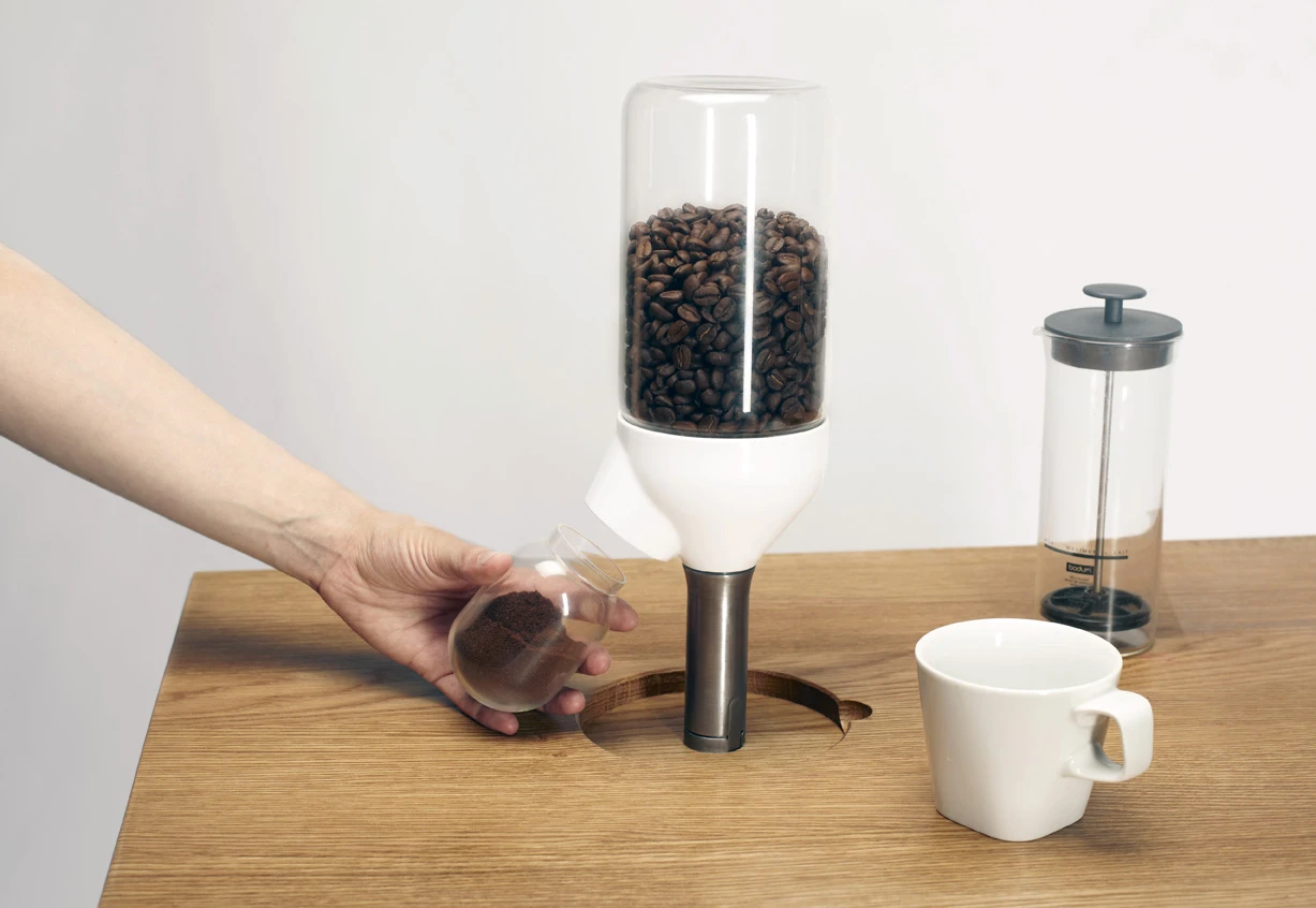 R2B2's coffee grinder in use