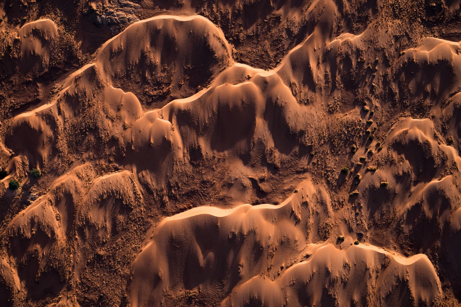 Dunes of Monument Valley, the aerial shot was taken from a trike