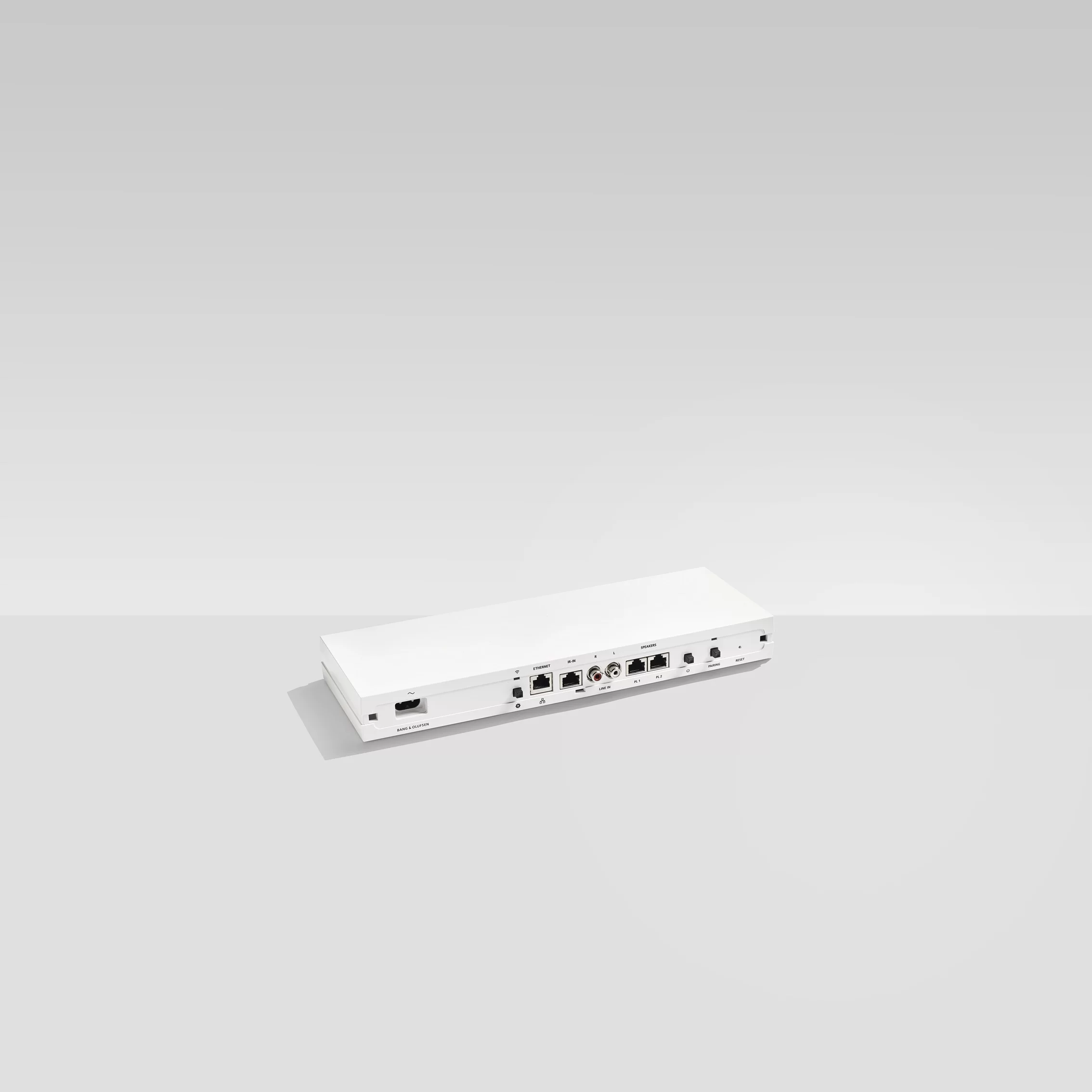 The hide-away box connects to the user’s music library or streaming services