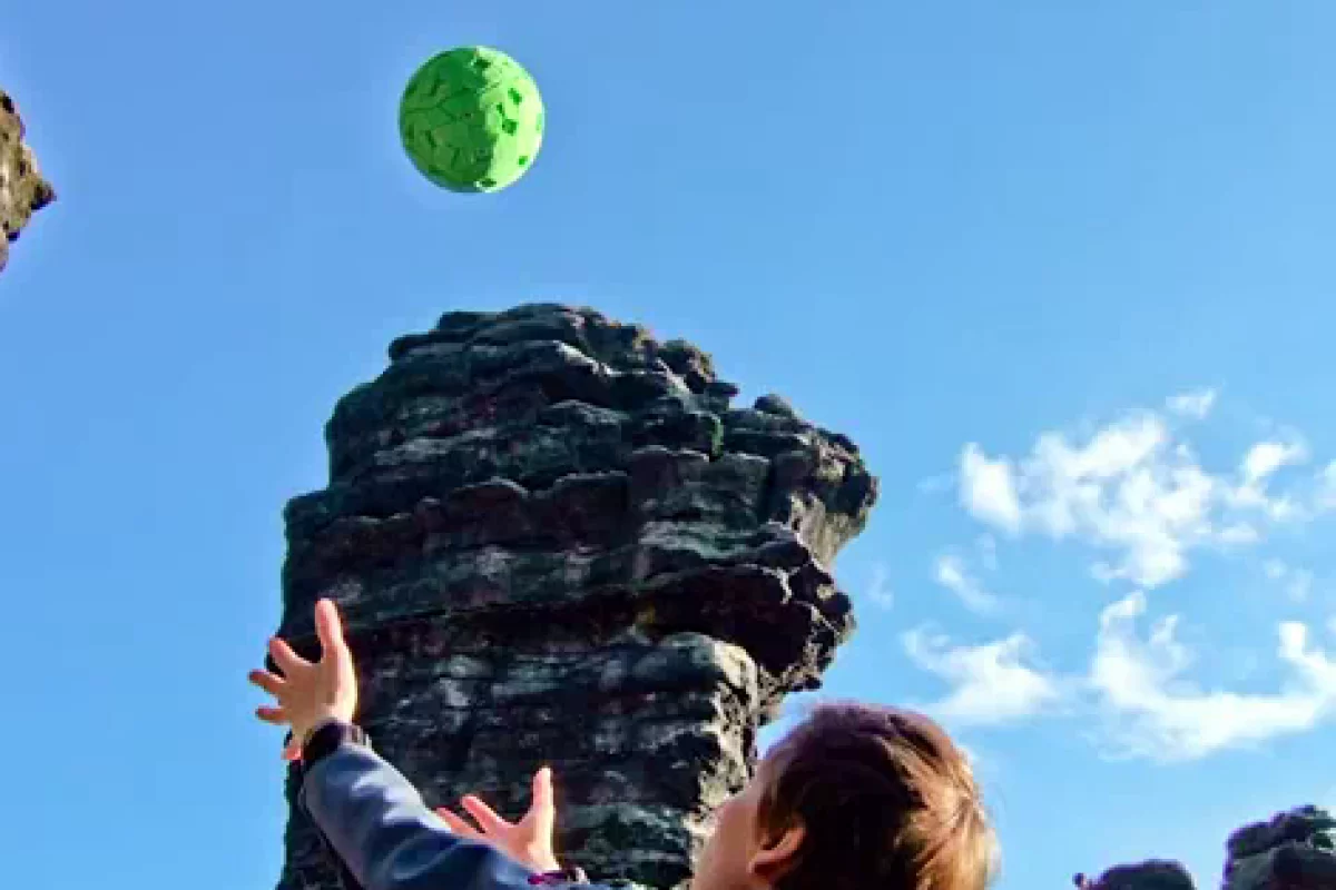 The ball camera snapping away (Photo courtesy Jonas Pfeil)