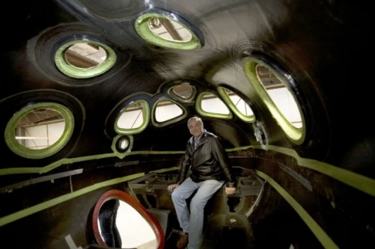 Burt Rutan inside SS2