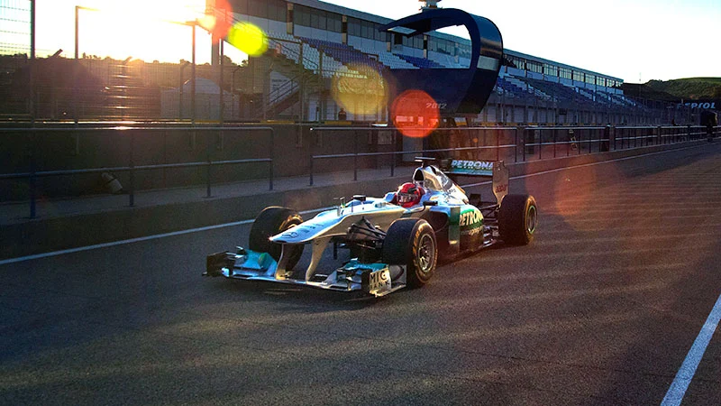 Last year's 2011 Mercedes AMG Petronas F1 car