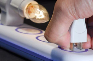 Accidental physical contact with the parallel blades of a partly connected plug or experimental metallic insertion by investigative young hands needn't be the life-threatening worry it can be with standard power outlets