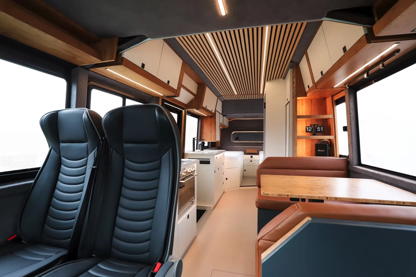 Two rear passenger seats with belts