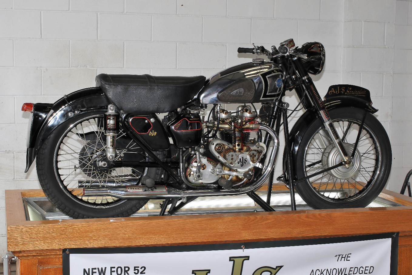 Had this 1952 AJS 498cc Model 20 Springtwin Cutaway Model been in perfect working order, it would not have attracted a price greater than ten percent of this cutaway model, but as we've written previously, cutaway models are now very much in vogue, as so few were made. A spectacular exhibit piece and an equally spectacular price at $90,421 (£68,750). Auction Description