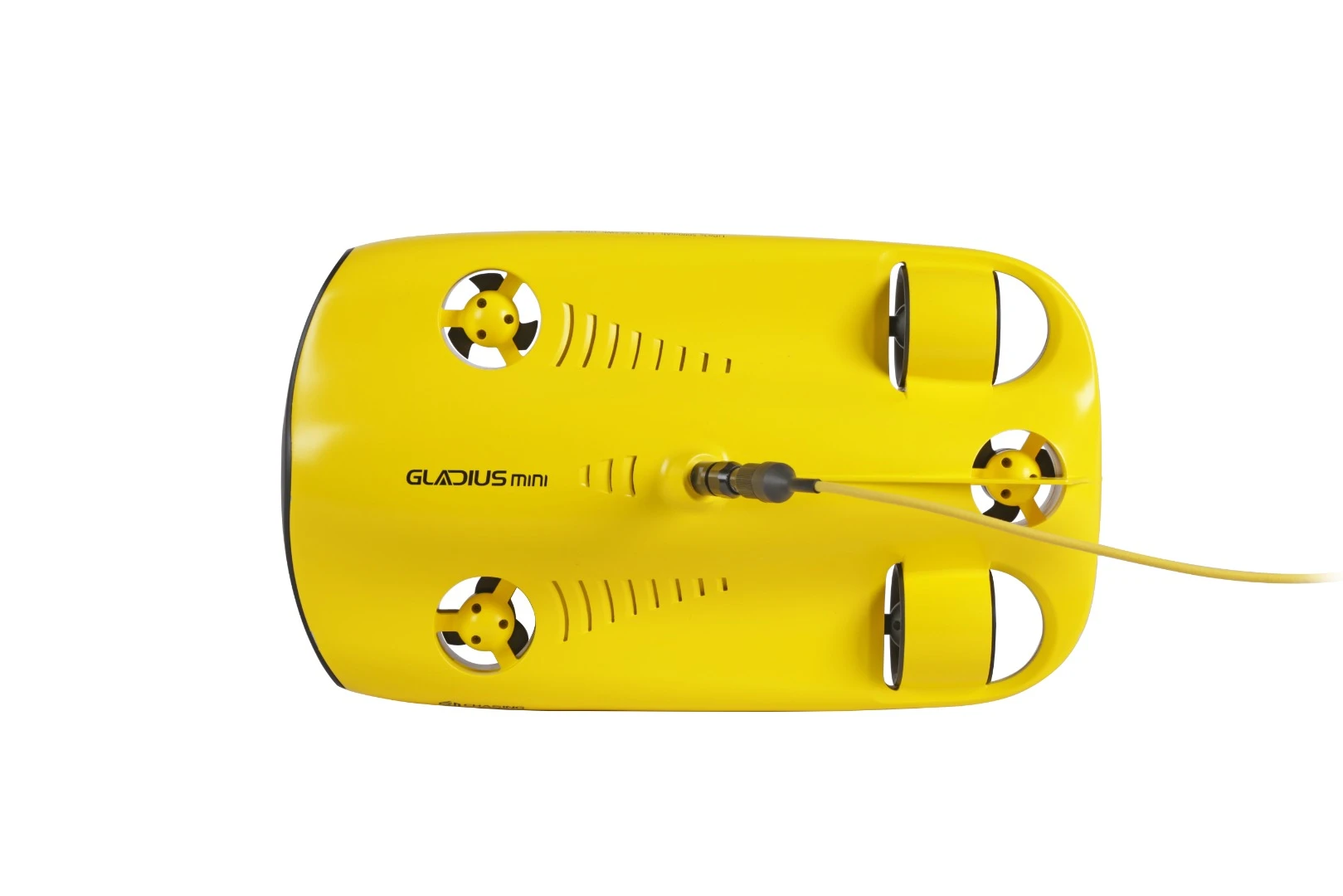 The Gladius Mini has five thrusters