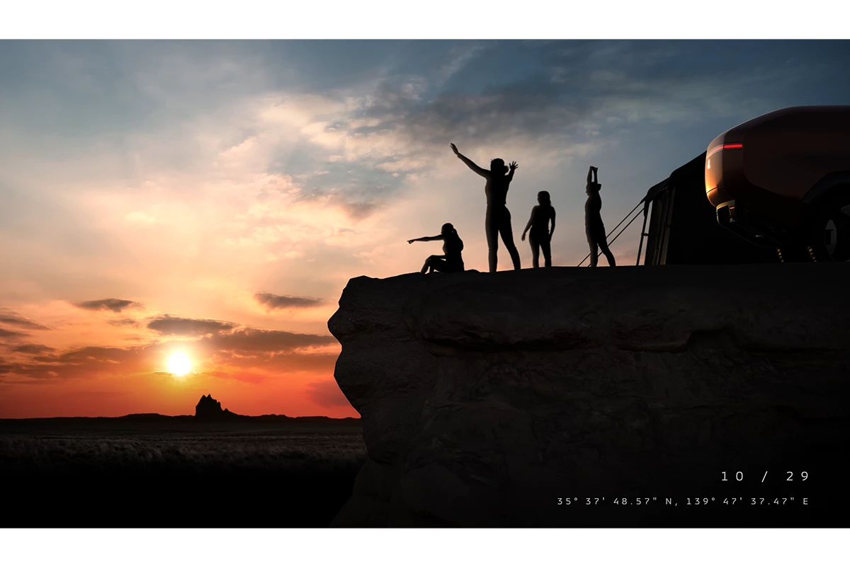 We thought Mitsubishi's newest concept was going to have a dramatic arched roofline-to-rear fascia transition, but it turns out the teaser photo was of the accompanying camping trailer