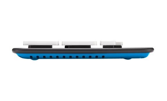 The drainage holes on the bottom of the keyboard allow for water to flush right through the keyboard along with any grime and then dry much more quickly