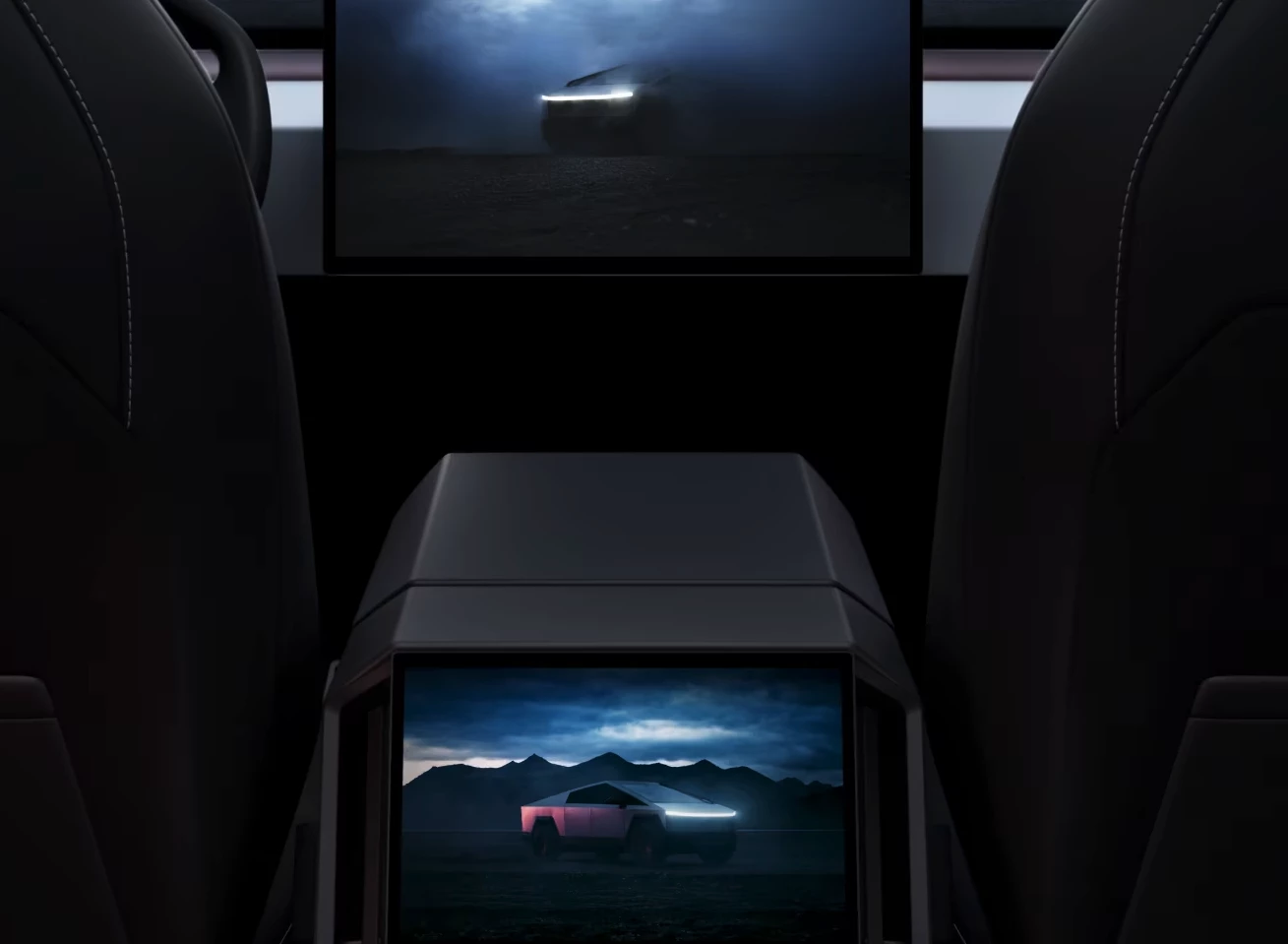 Front and rear displays