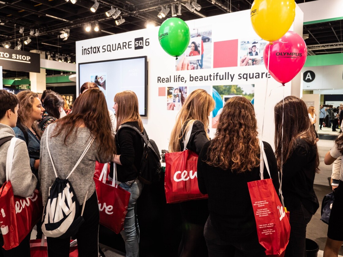 Fujifilm's cute Instax Square S6 drew the crowds in like a magnet